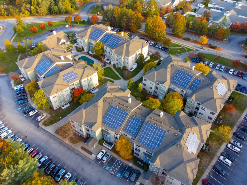 a picture of housing showing energy climate resilience
