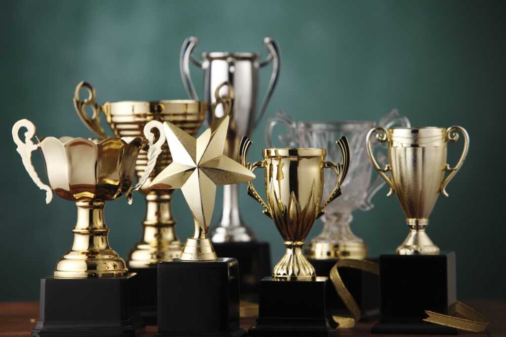 Different trophies.